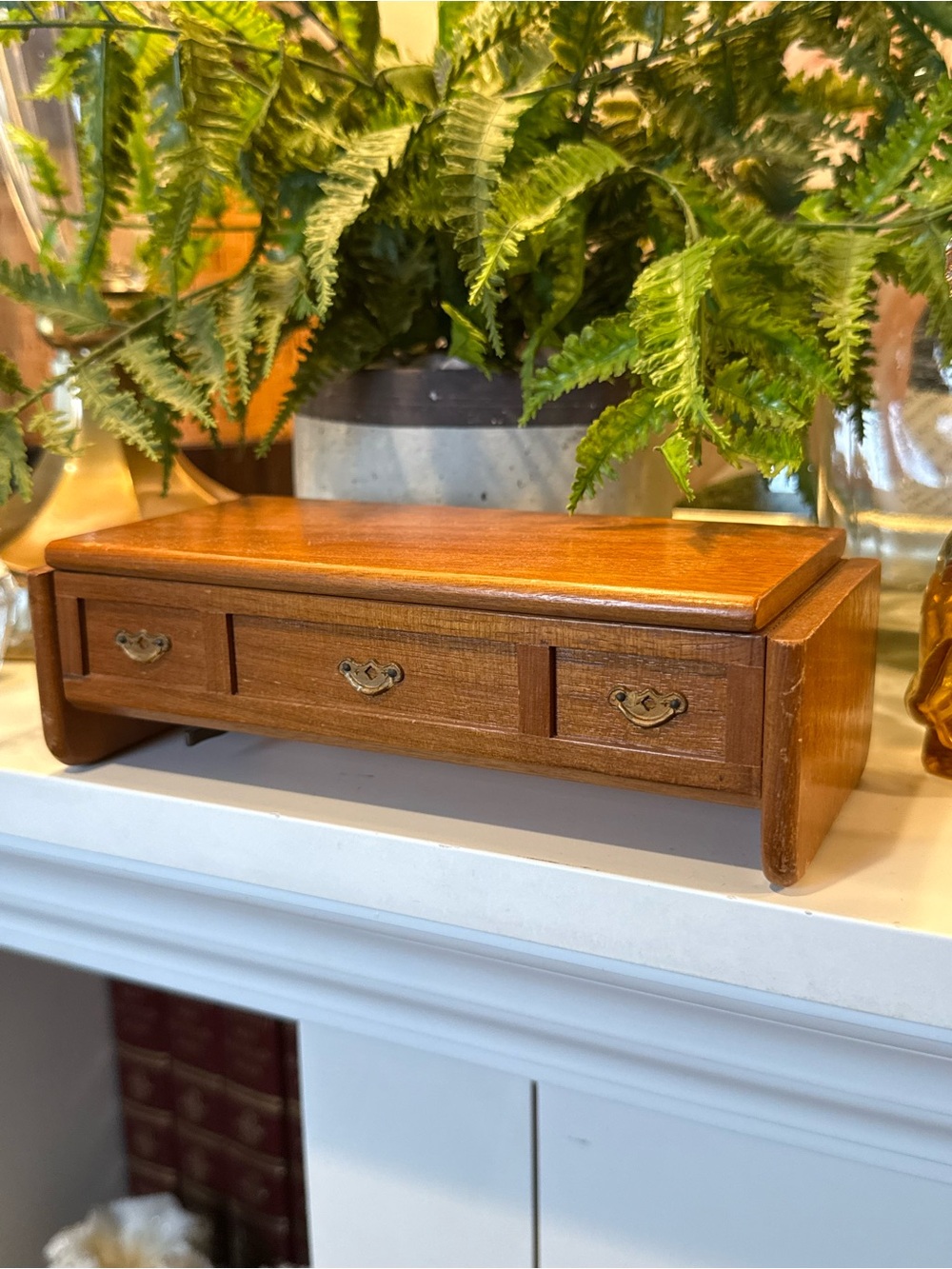 Vintage Wooden Musical Trinket Box Faux Drawer Chest Regent of London England⁠